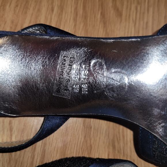 Adrianna Papell Womens Blue Sparkle Bow Sling Back 2" Heels Size 9M - Picture 3 of 10